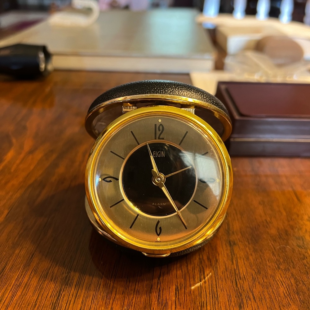 Vintage travel alarm clock